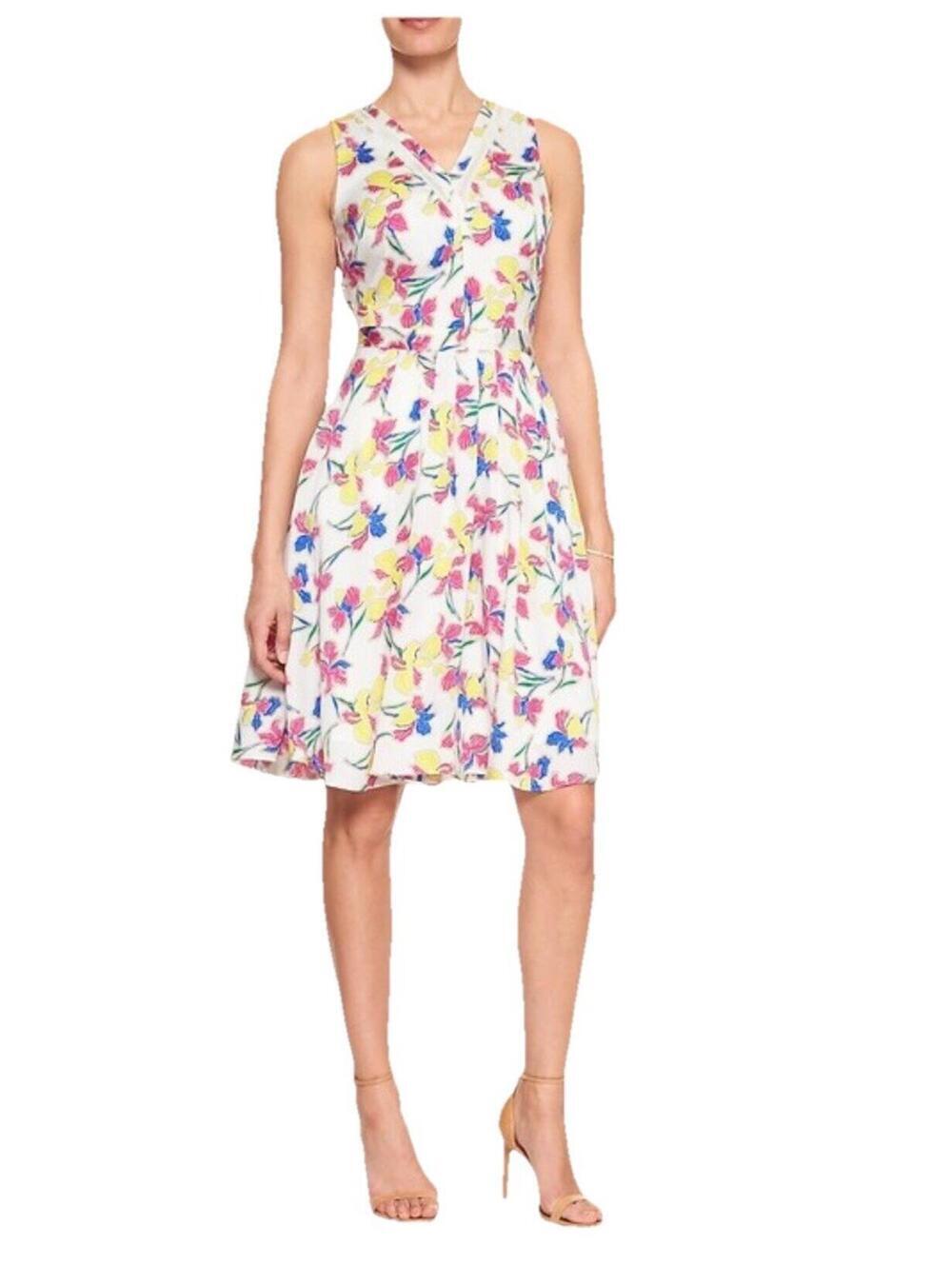 Banana Republic White Dress Sz 2 Or Xs Womens Has Pockets Excellent